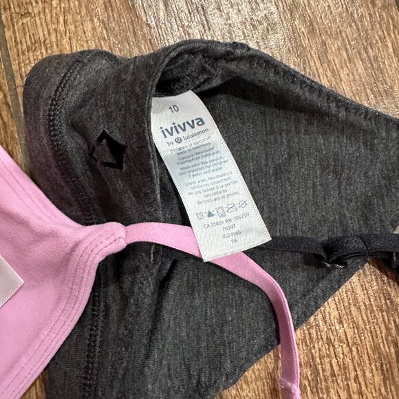 Ivivva By Lululemon Girls Bra Bundle Size 10 - Picture 4 of 4